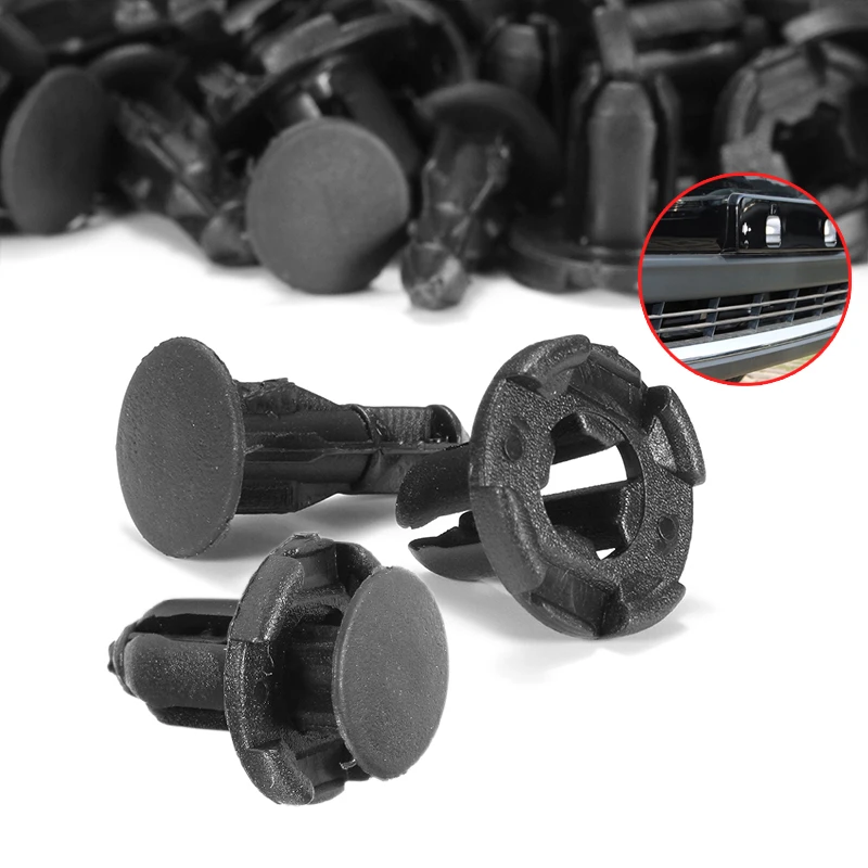 50Pcs For Mitsubishi Endeavor Outlander 9mm Auto Bumper Fender Buckle Mudflap Splash Guard Rivet Push Clips Retainer