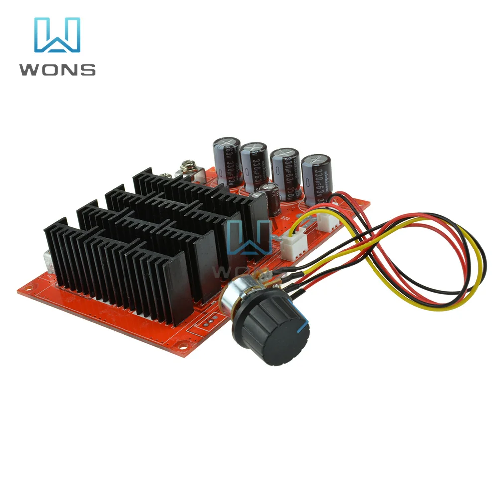 10-50V 60A DC Motor Speed Control Switch 3000W 60A 50V Speed Controller PWM Motor Speed Regulator for LED Light Emitting