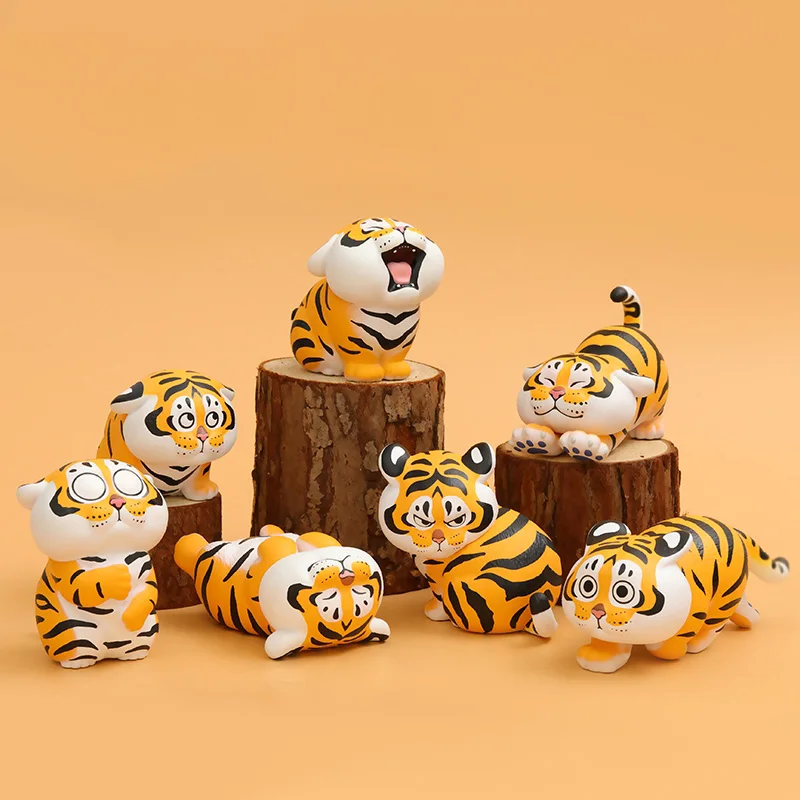 Panghu Little Tiger Daily Series Anime Action Figure Guess Bag Ornament Figurines Home Decor Desktop Dolls Model Girls Gift