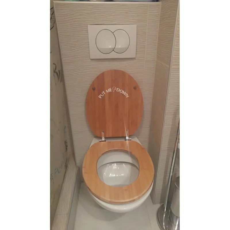 Glow in the Dark Funny Toilet Seat Sticker Put Me Down Toilet Bowl Decal Toilet Training Decorations Bathroom DIY Decor