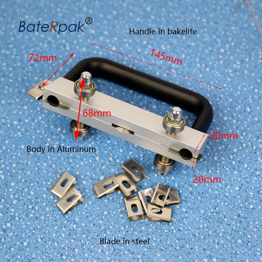 BateRpak PVC Roll Sports Floor Groove Cutter tools, wheel slotted manually slotted knife,Vinyl floor Grooving Machine