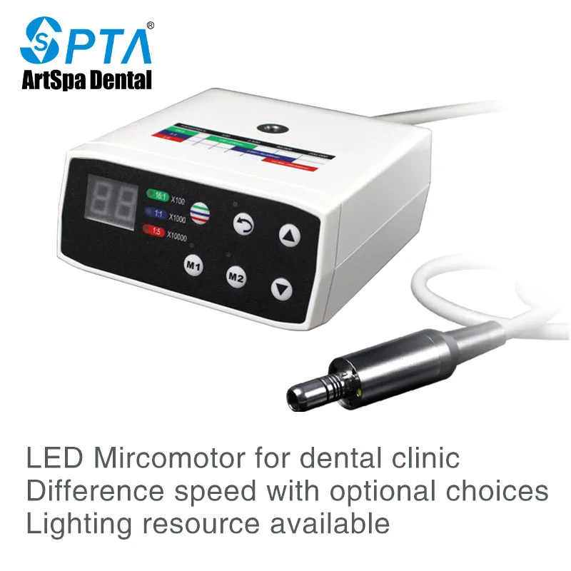 Enhance dental procedures with the SPTA Micro Dental Electric Motor Clinic Brushless LED Micromotor Handpiece and Polisher Tips