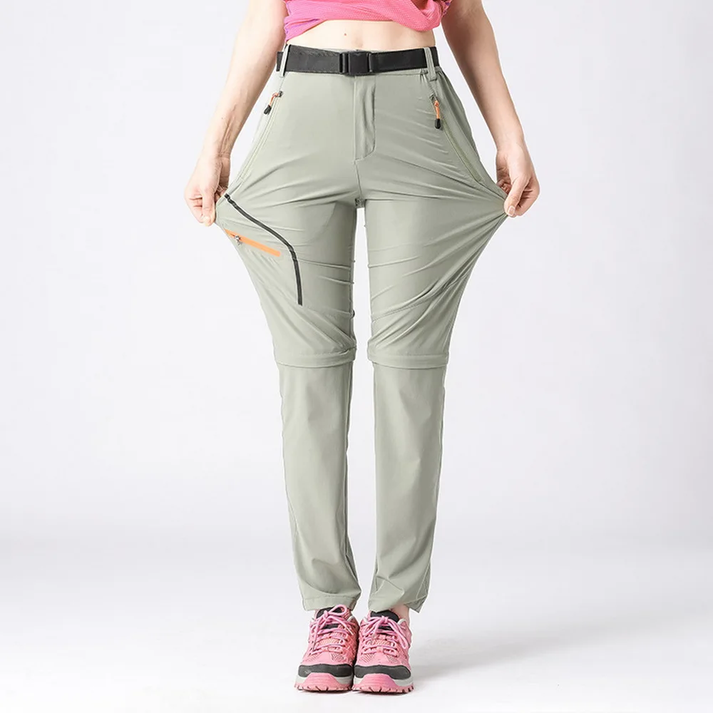 NUONEKO-pantalones de senderismo de alta elasticidad para hombres y mujeres, pantalones de pesca de secado rápido, extraíbles, protección UV para