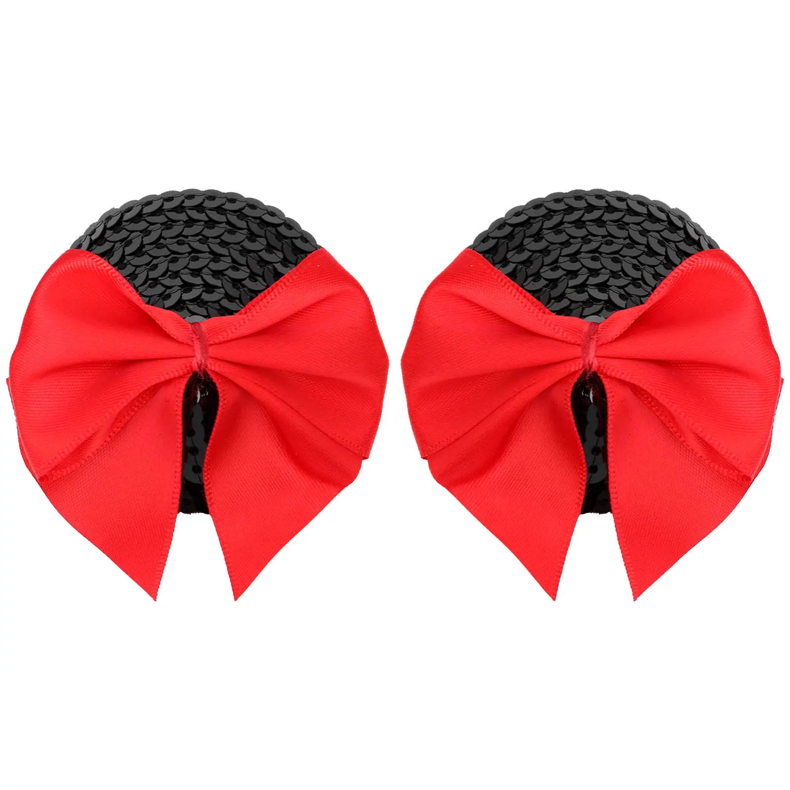 

2Pc Women Intimates Breast Pasties Sequins Bowknot Nipple Covers Silicone Bra Pads Femme Swimsuit Bikini Push Up Nipple Stickers