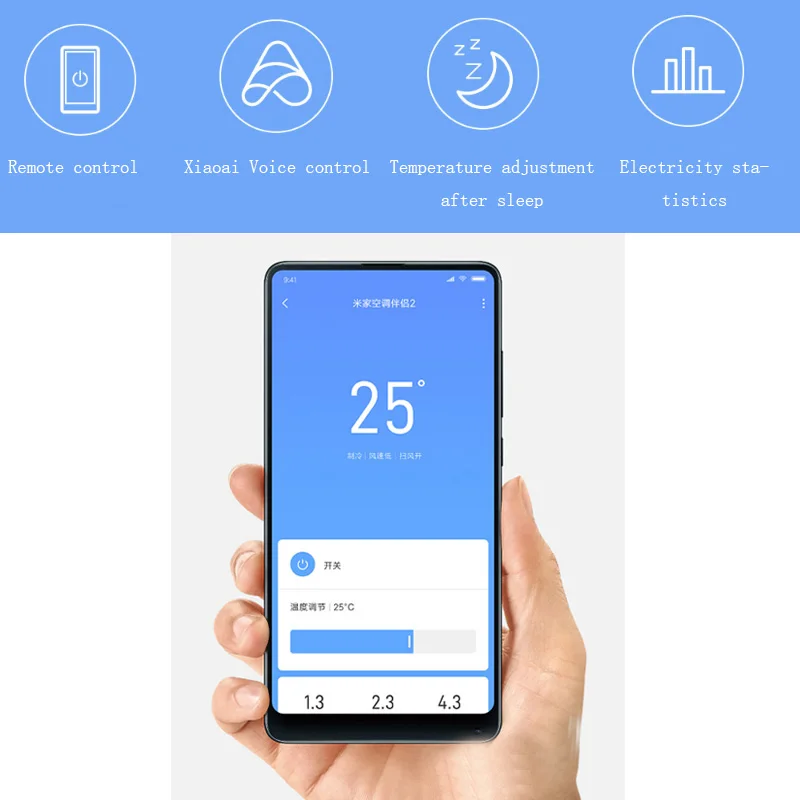 Original Xiaomi Mijia Air Conditioning Companion 2 With Temperature Humidity Sensor Wireless Remote Control by Mihome Smart App