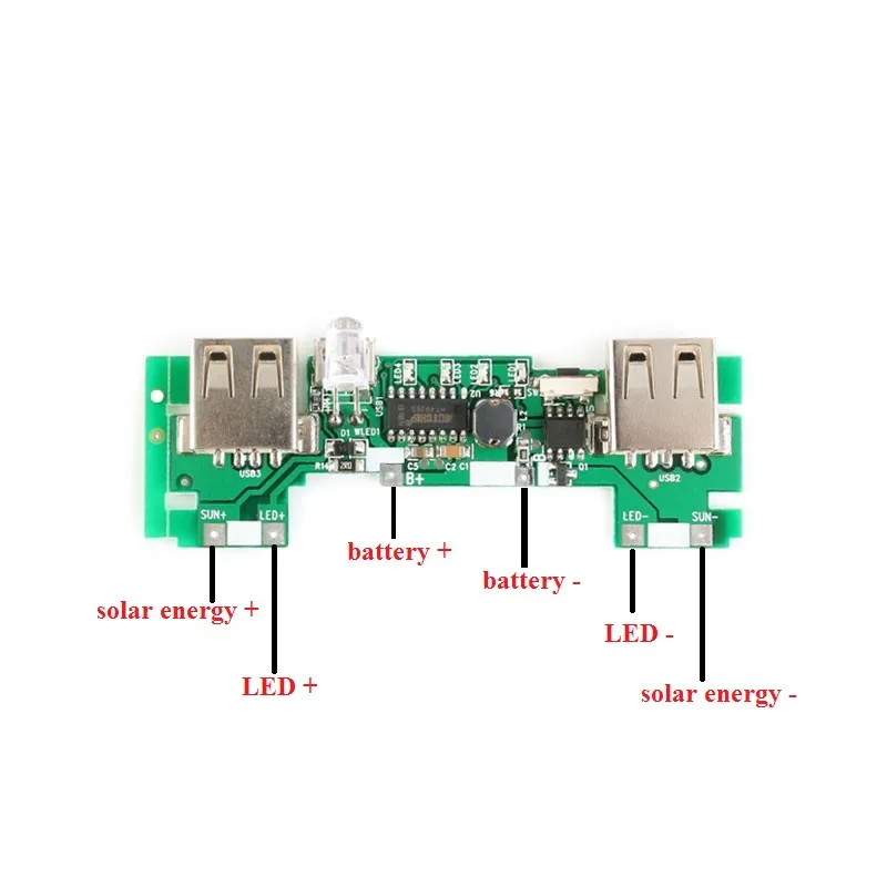 USB 5V 2A Mobile Power Bank Charger Module Lithium Li-ion 18650 Battery Charging Board LED Indicator New Version