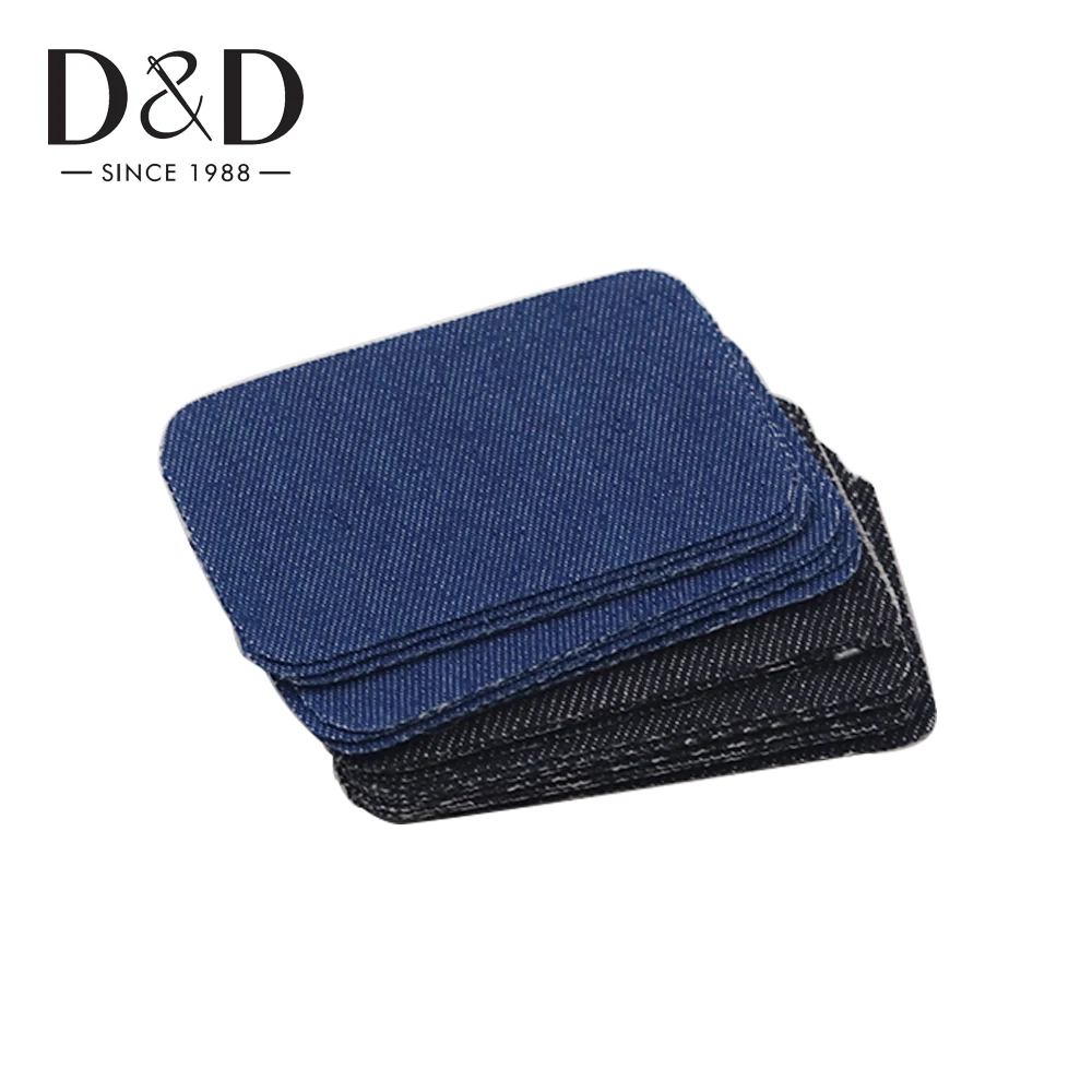 10 pz/lotto toppe termoadesive riparazione ginocchio gomito toppe Jeans patch Applique per cucire per vestiti adesivi fai da te accessori per cucire