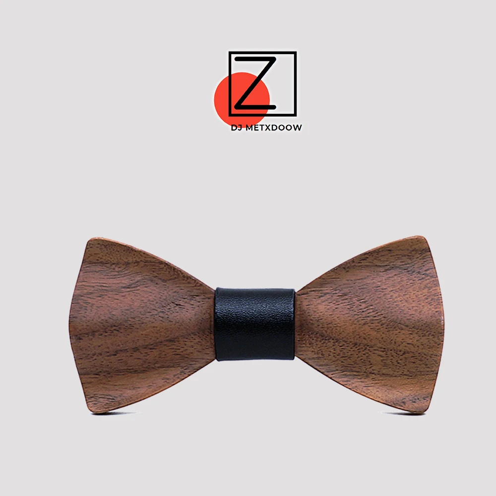 

3D Single Wooden Bow tie Black Walnut Weeding party Bow Ties For Men Bowtie Tuxedo Classic Butterfly Cravat