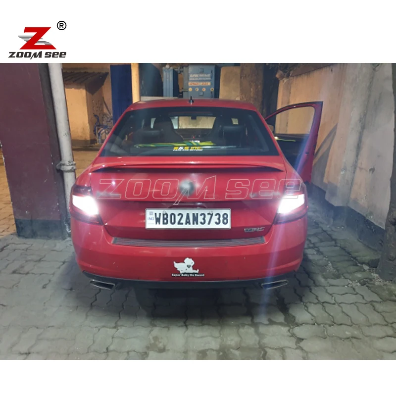 4pcs Canbus White LED Exterior Lights + under mirror lamp + Reverse back up bulb for Skoda Octavia MK2 MK3 A5 A7 1Z 5E (2005+)