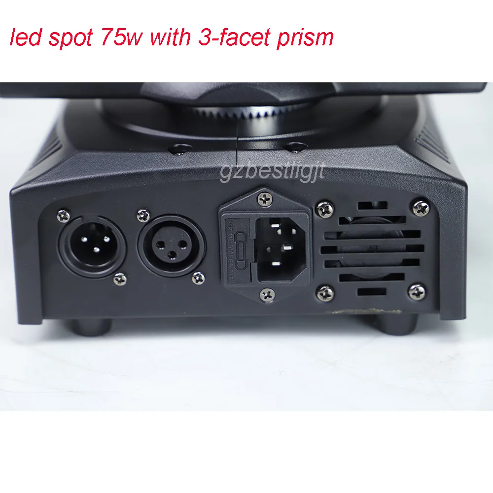 Disco light led spot 75w with 3-facet prism moving head light with flight case led party light spot led 75w