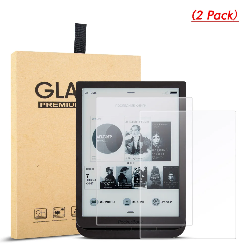 Pro/Pocketbook 740 Screen Protector-Hohe-Definition Gehärtetem Film, Einfach zu Installieren (2 Pack)