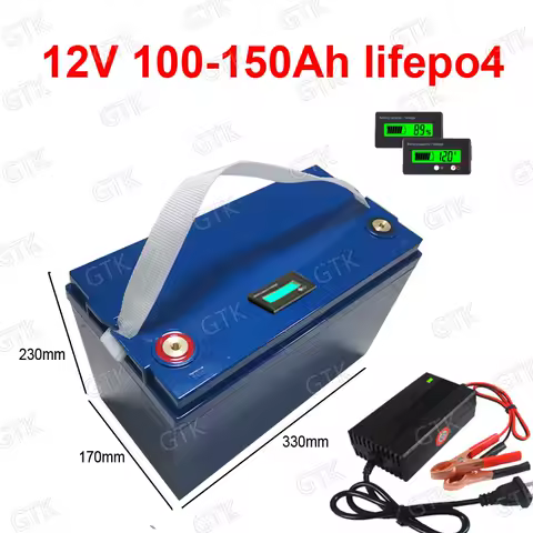 Gtk 4S 12V 12.8V 100Ah 120Ah 130Ah 150AH lifepo4 lithium battery pack with 100A BMS for caravan boat Inverter Portable power RV