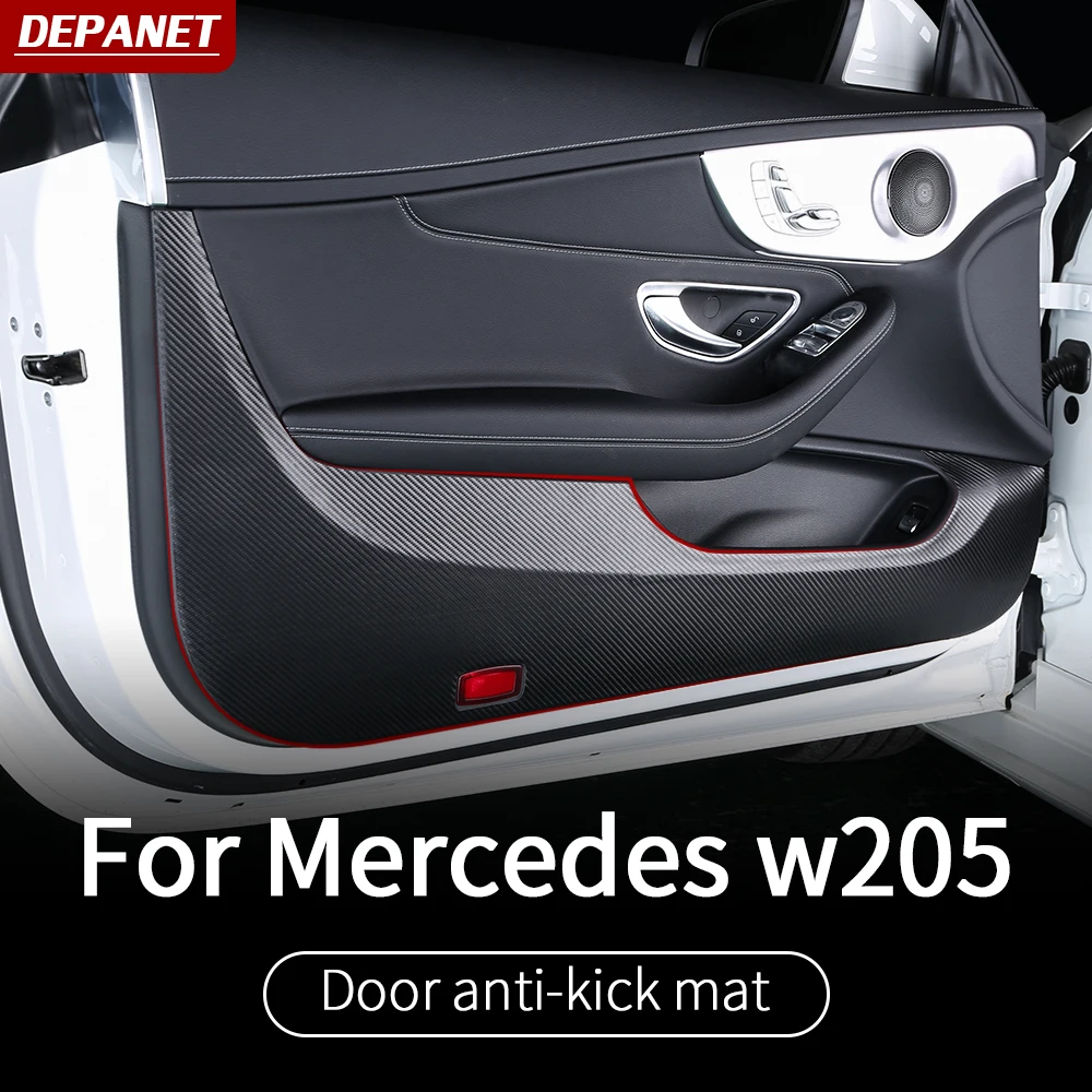 Car door anti-kick pad For Mercedes w205 amg coupe / interior trim c63 mercedes c class accessories w205 Mercedes amg coupe