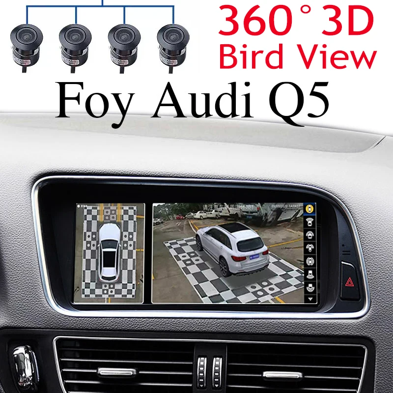 For Audi Q5 SQ5 8R MMI 360 BirdView CarPlay Car Stereo Audio Touch 8.8 Inch Screen Multimedia Navigation GPS Navi Radio Player