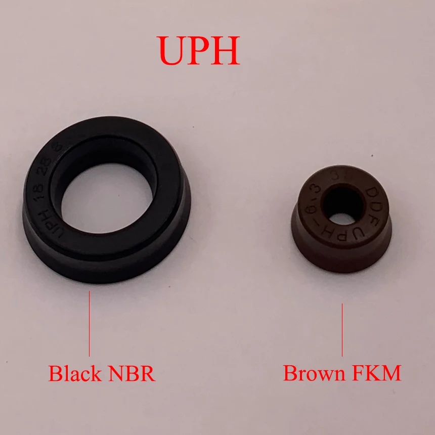 

UPH 100*120*12 100x120x12 Brown FKM FPM Black NBR Rubber Dustproof Groove Two U Lip Hydraulic Piston Rod O Ring Gasket Oil Seal