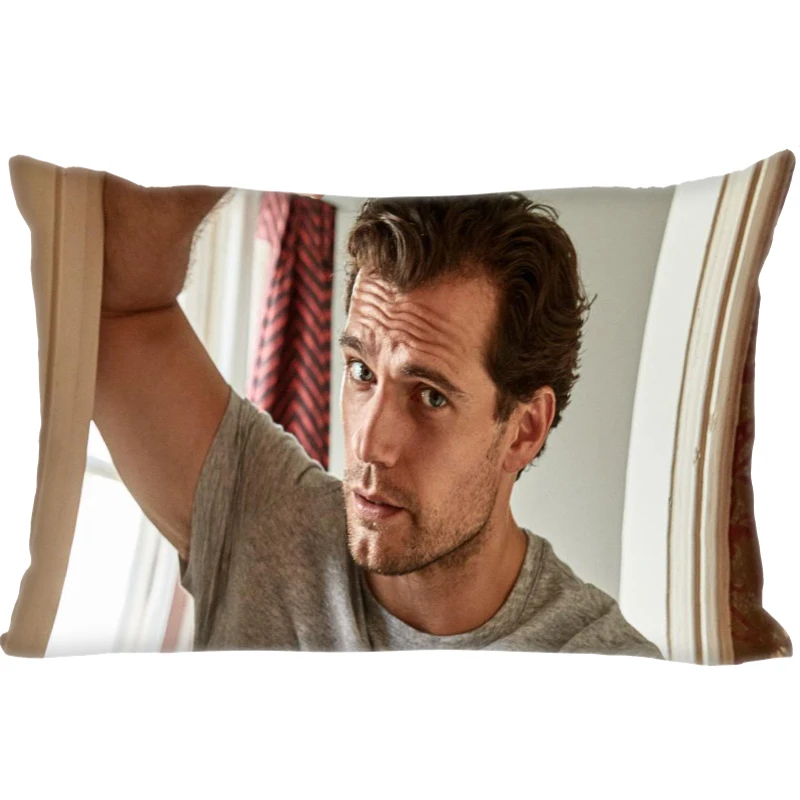 New Henry Cavill Pillow Cover Bedroom Home Office Decorative Pillowcase Square Zipper Pillow cases Satin Soft Fabric