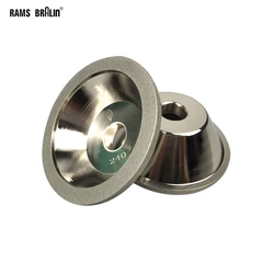 Diamante Moagem Roda abrasiva, em forma de tigela CNC faca, Carbide metal tungstênio aço fresa, P100-P600, 100mm