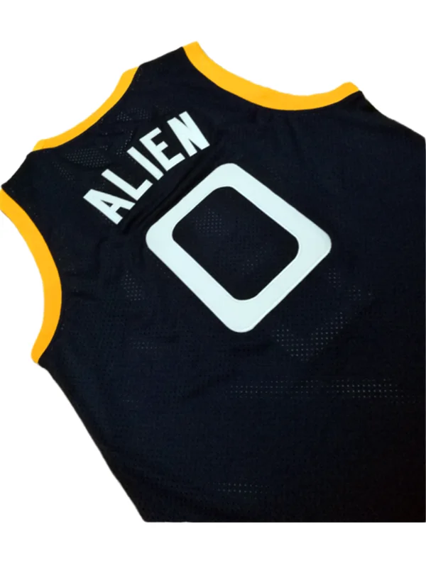 Alien # 0 Movie Basketball Jersey Tune Squad Monstars Dark Blue Stitched