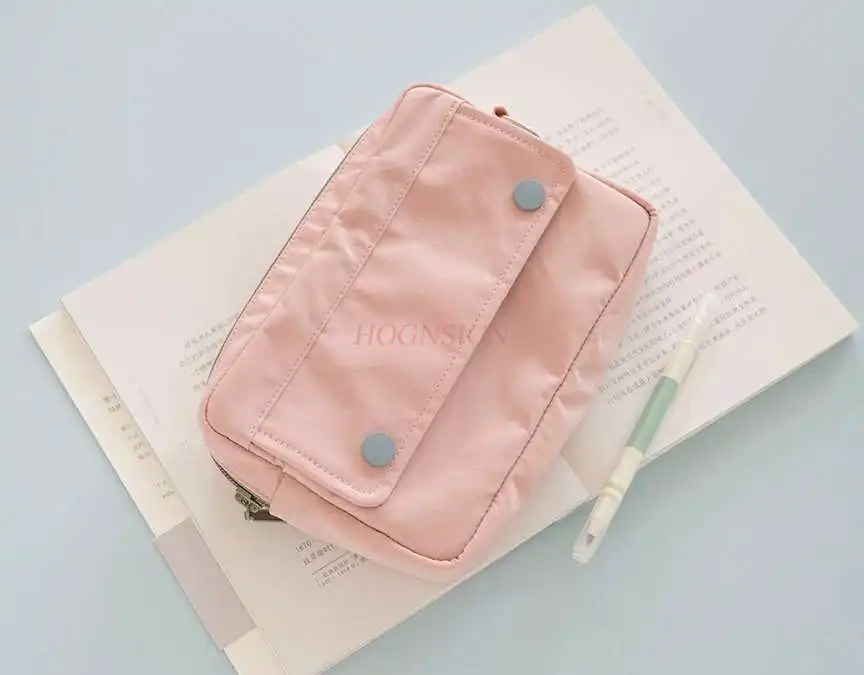 Double Concealed Large-capacity Storage Bag Simple High School Student Exam Stationery Box Stationery Bag Pencil Bag