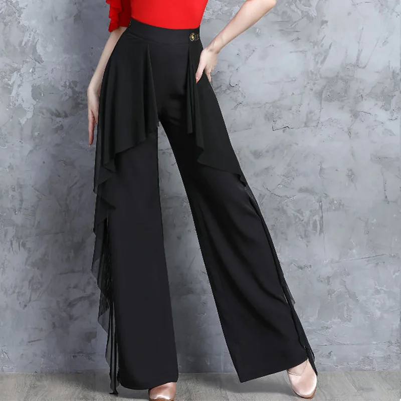 

Mesh Ballroom Dance Pants Women Latin Practice Wear Dancer Outfit Samba Costume Tango Dancewear Modern Dance Clothes DL7942