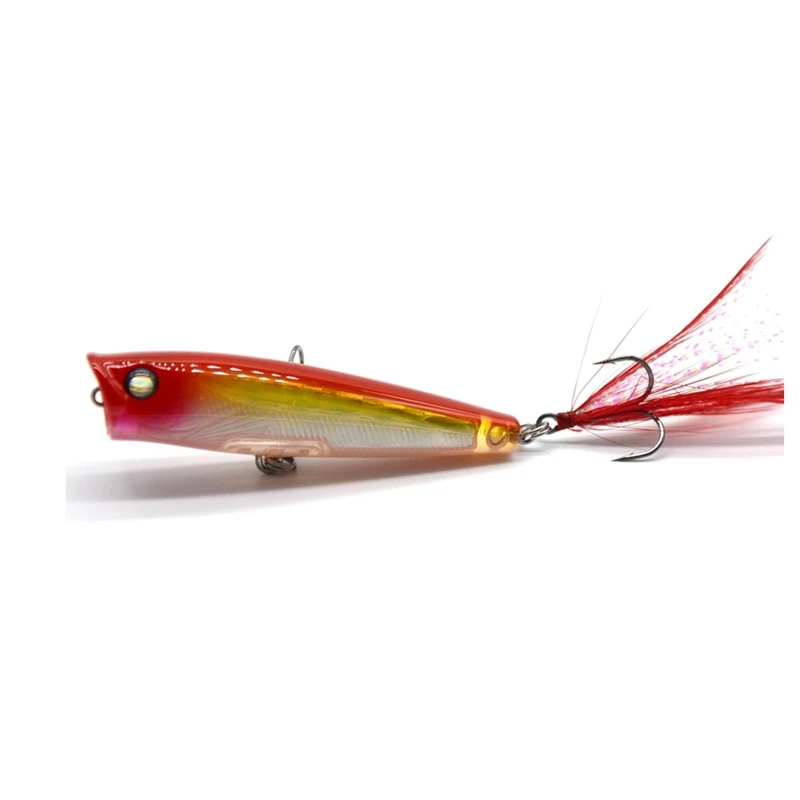 TAKEDO-Top Water Popper Köder, Casting Popper Köder, Hartköder, Seife 3D Augen, 5 Farben, LB65, 65 mm, 7G, bk* 6 #, Hohe Qualität – Detail 8