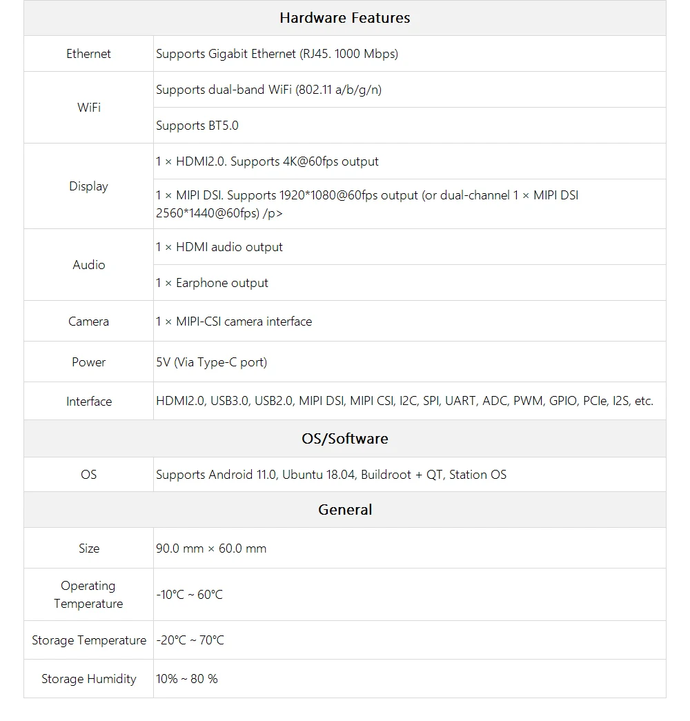 ROC-RK3566-PC AI SBC عالي الأداء مع WiFi مزدوج BT5.0 Rockchip RK3566 يدعم Caffe/TensorFlow Android 11.0 Ubuntu