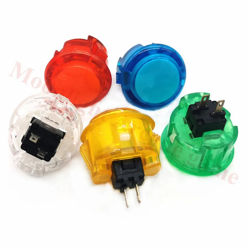 

50PCS/LOT 30MM Arcade Push Button Durable Multicade MAME Jamma Game Start Button Switch Copy Sanwa OBSC-30 Clear Buttons