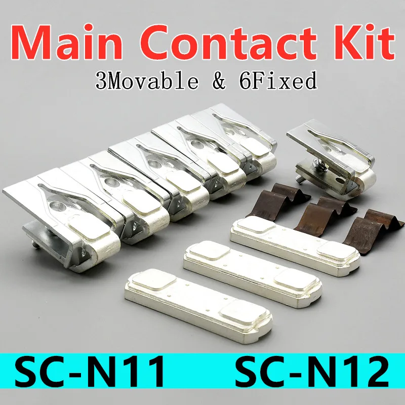 Spare Parts for Contactor SC-N11 Contactor Accessories Replacement SC-N12 Main Contact Kit Moving and Stationary Contacts Silver