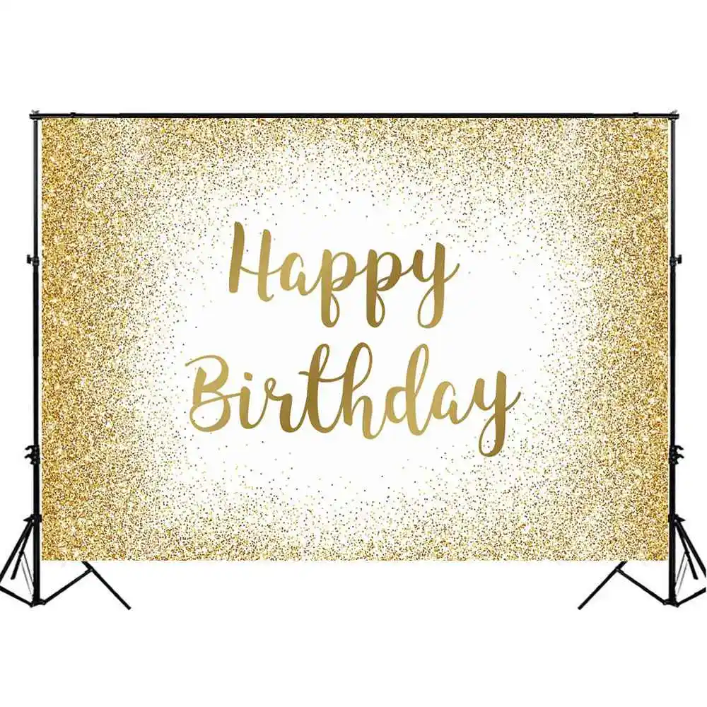 Mocsicka Glitter Goud Verjaardagsfeestje Achtergrond Decoratie voor Fotografie Aanpassen Party Foto Achtergrond Fotostudio Photocall