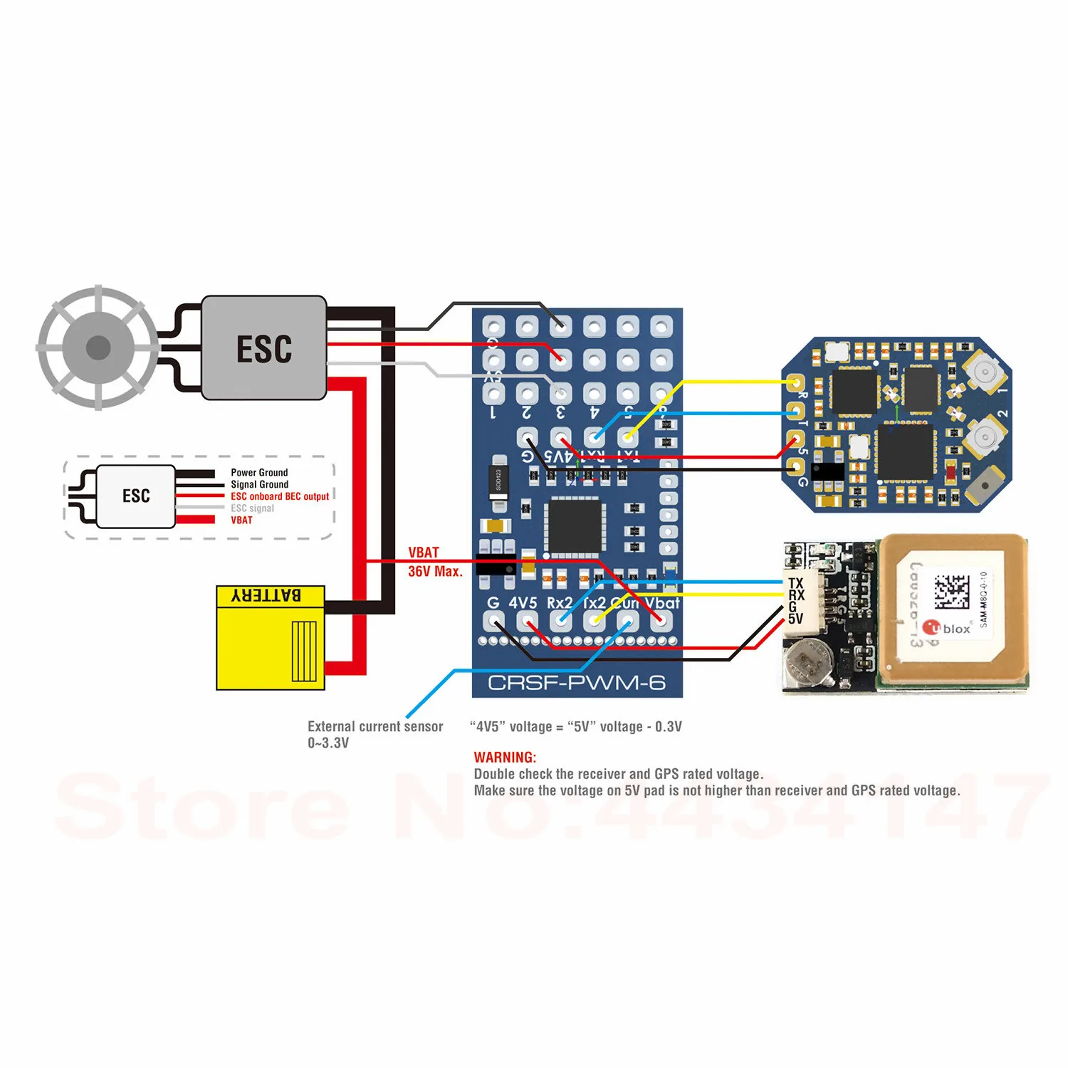 Mateksys Matek CRSF TO PWM CONVERTER CRSF-PWM-6 and CRSF-PWM-C CRSF-PWM-B for RC Multirotor Airplane Fixed-Wing Drones DIY Parts