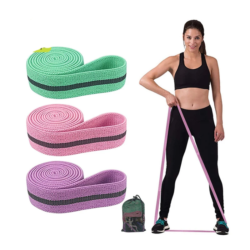 Resistance band yoga long beauty back knitting auxiliary stretch belt fitness training resistance open shoulder pull band