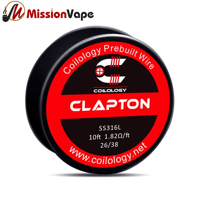 Coilology Prebuilt NI80 316SS Clapton 22/36 26/38 24/36 26/36 AWG 10 Feet Heating Wire Spool for RDA RTA