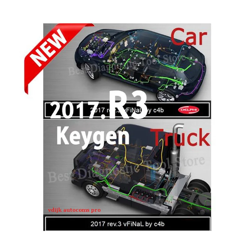 Latest 2018.R0 Free Activate 2017R3 Free Keygen on Cd Software Support ISS Functions for Delphis VD DS150E CDP Obd for Car Truck