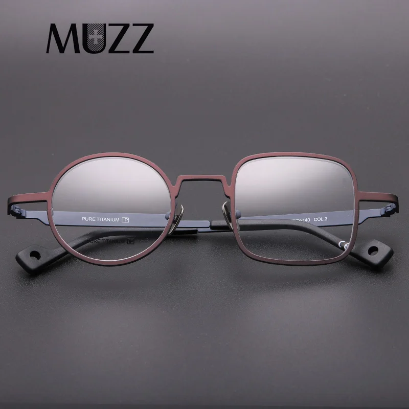 Pure Titanium Optical Frames New Men Asymmetric Eyewear Tony Stark Frame Round&Square Designer Myopia Prescription Glasses Frame