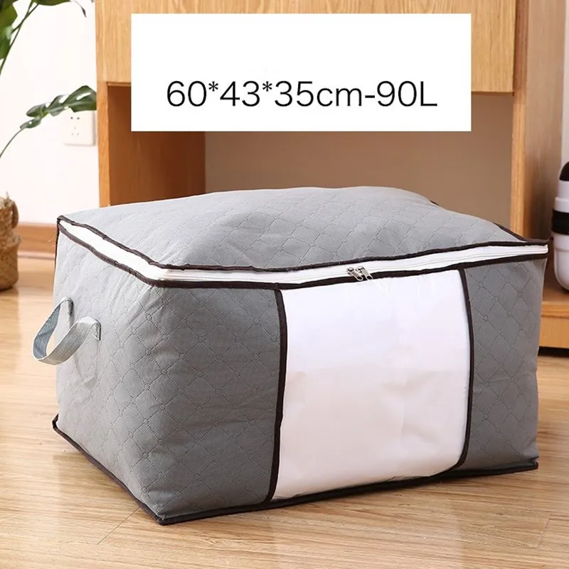 Quilt Opbergtas Vochtbestendige Kleding Afwerking Zak Dikke Non-woven Bewegende Verpakking Case Deken Organizer Beddengoed Container