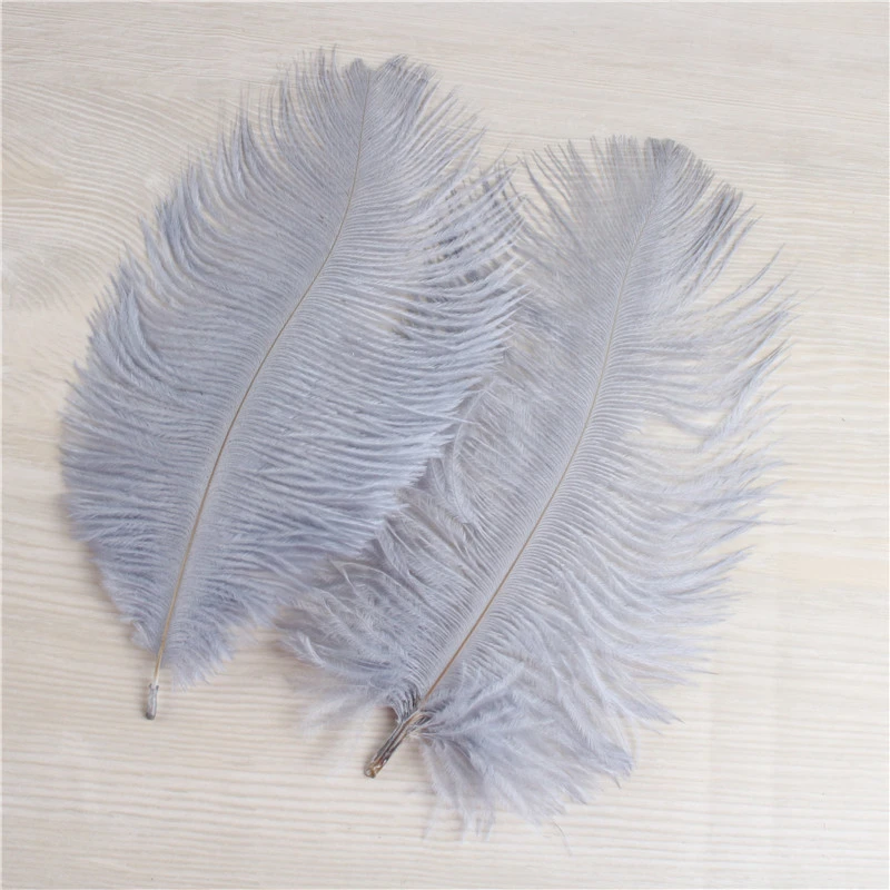 Holiday Decorations 10pcs Beautiful Gray Ostrich Feathers 6-8 Inches/15-20 Cm Wholesale Decoration Plume Plumas