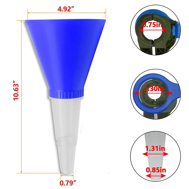 Universal Engine Oil Filling Set,Adjustable Gasoline Adapters Oil Change Equipment Kit with Adjustable Width Holding Clamp