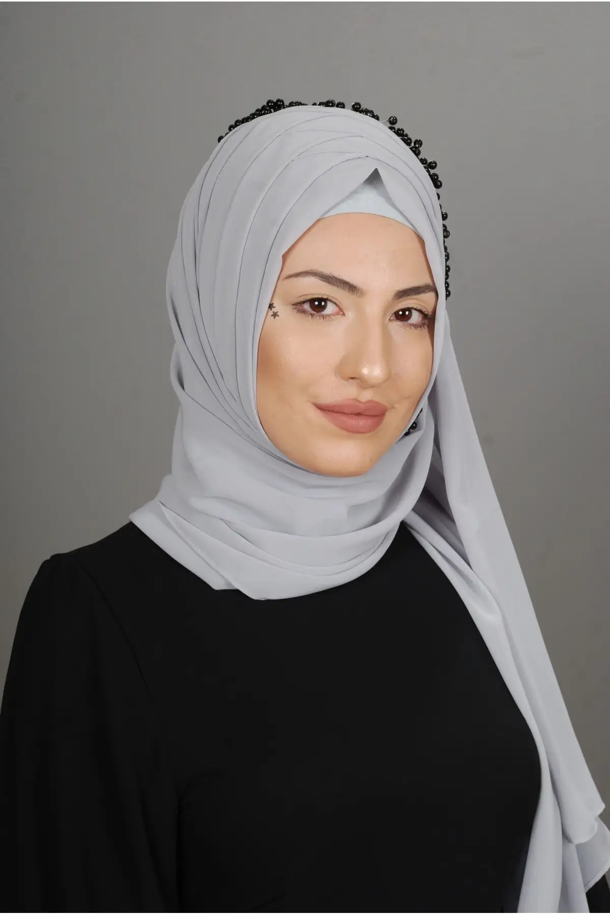 Instant Hijab Modern Shawl Gray Color