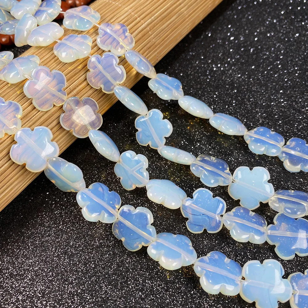 Natural Stone Flower Shape Loose isolation Beads Semifinished Beaded for Jewelry Making DIY Bracelet Necklace Accessories