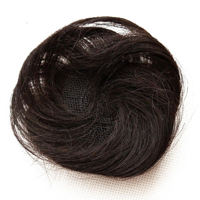 DLME-extensiones de cabello virgen brasileño, pelo corto tejido con cierre y gorro, 27 piezas, 1B #