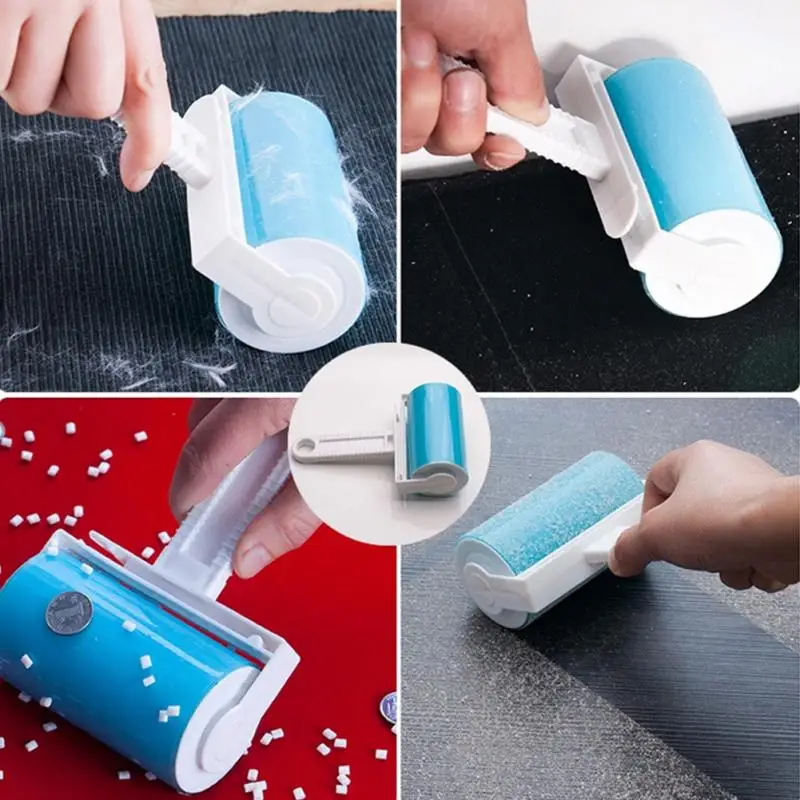 1pc Hot Remover Washable Brush Fluff Cleaner Sticky Picker Lint Roller Carpet Dust Pet Hair Clothes Reusable Home Essential Tool