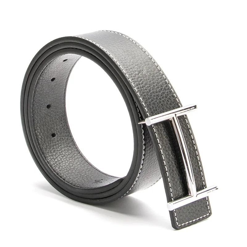 Luxury Designer Brand Brass Buckle Belt Men High Quality Women Genuine Real Leather Dress Cowhide Strap for Jeans Waistband