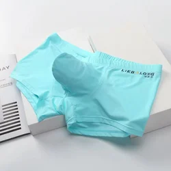 Sexy Men Underwear Boxers Ice Silk Sexi for Boys Man U Convex Big Bag Breathable Bulge Shorts Nylon Summer Pounch Panties set