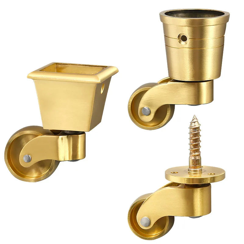 4PCS/LOT Antique Bronze Vintage European furniture Casters mute pulley Sofa universal wheel