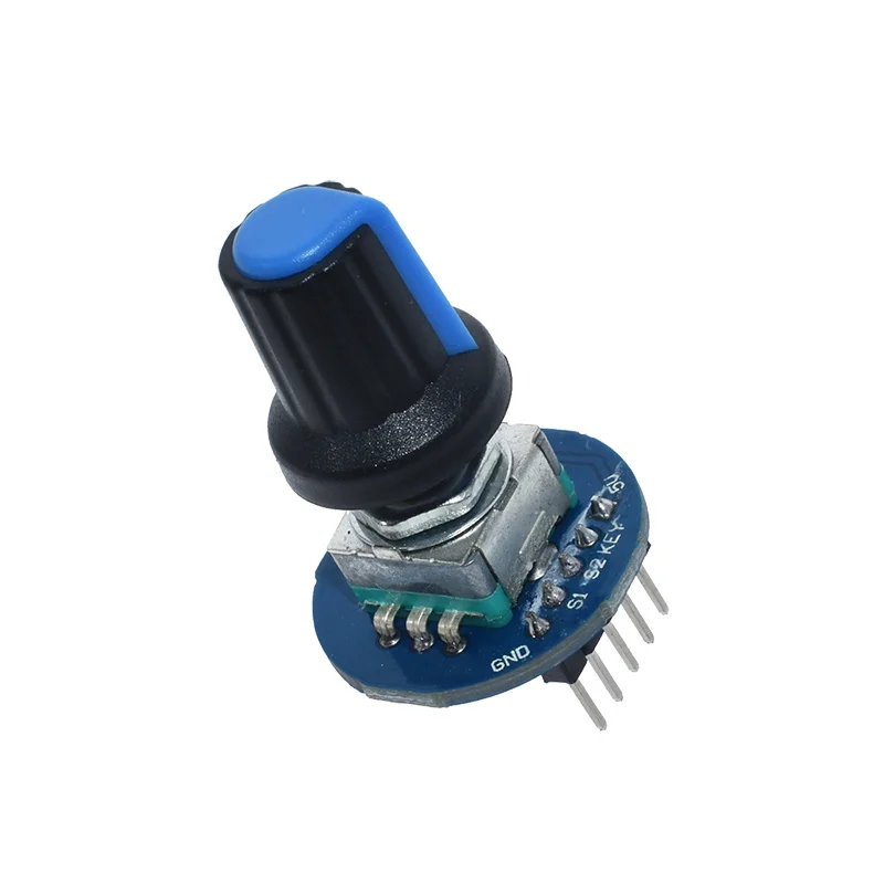Arduino Brick 센서 개발을위한 새로운 로터리 엔코더 모듈 원형 오디오 회전 포텐쇼미터 손잡이 캡 EC11