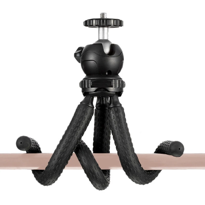 Mini Flexible Tripod Travel Octopus Flexible Tripod with Ball Head Aadapter Mobile DSLR SLR Camera Phone Tripod Stand Holder