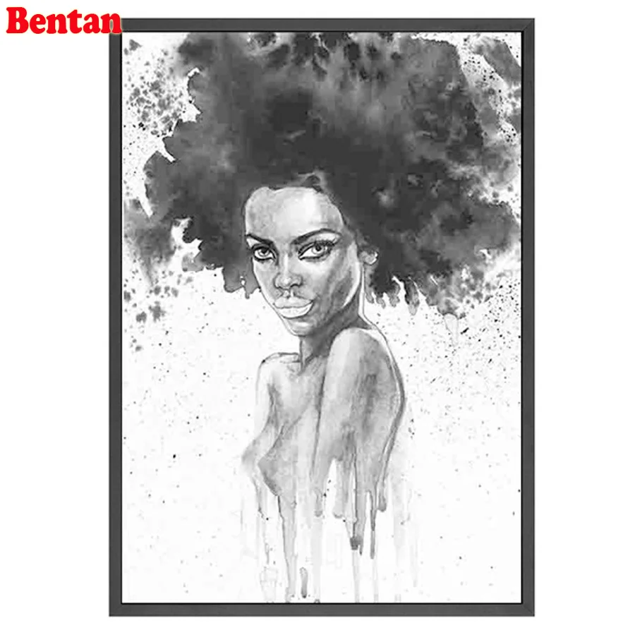 

African woman Diamond Cross stitch DIY Diamond Painting Full round square 5D Diamond Embroidery rhinestone Pictures Home Decor