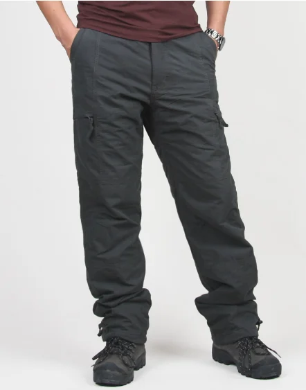 Pantalones gruesos cálidos para hombre, ropa de marca de alta calidad, de algodón táctico, camuflaje militar, doble capa, para invierno