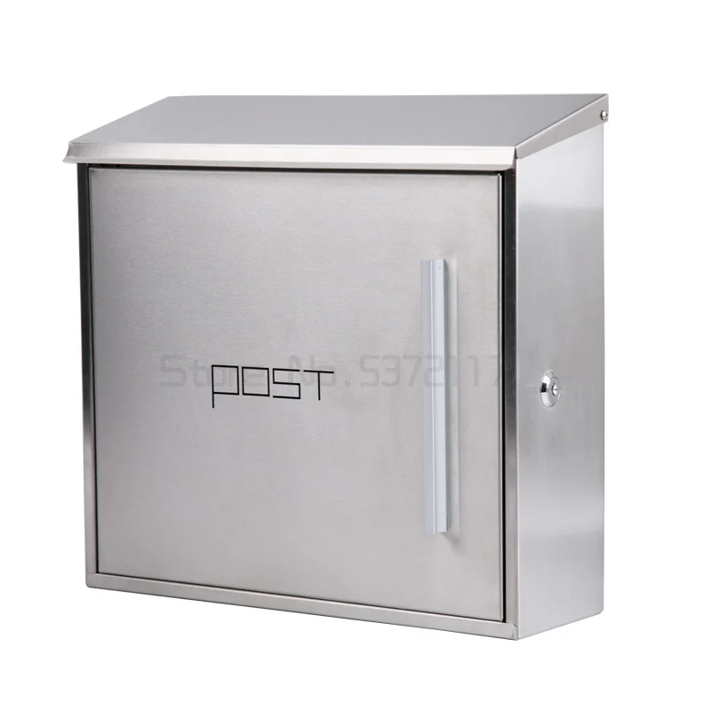 

EuropeanStyle Modern Villa Mailbox Large Outdoor Letter Box Creative Stainless Steel Secure Suggestion Box