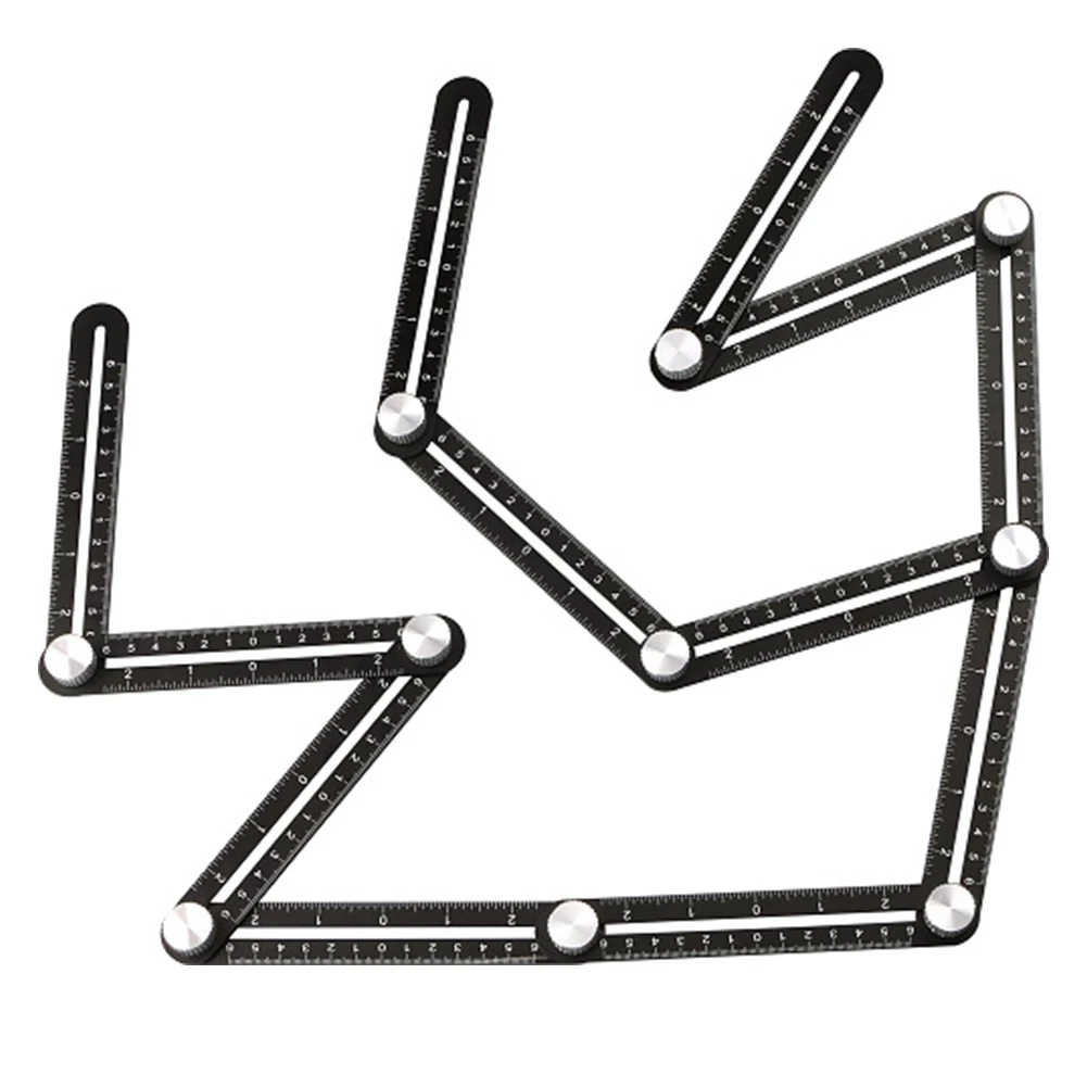 12 Mặt Có Thể Gập Lại Cai Trị Mở Đường Xếp Tầng Lỗ Mở Thiết Bị Định Vị Đa Năng Thủng Nhiều Góc Gấp Cai Trị Đo Dụng Cụ